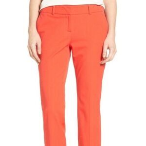 Halogen Red Poppy Petite Crop Stretch Cotton Pants